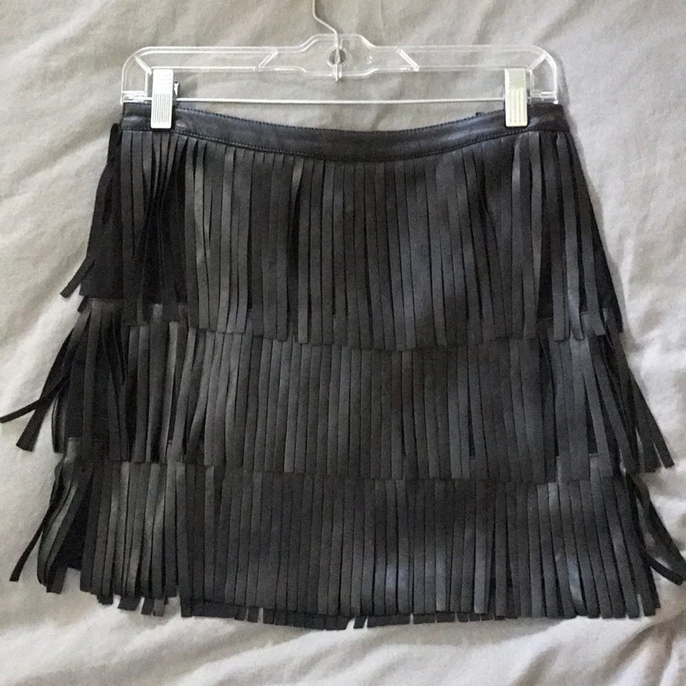 HM: Black Fringe Skirt